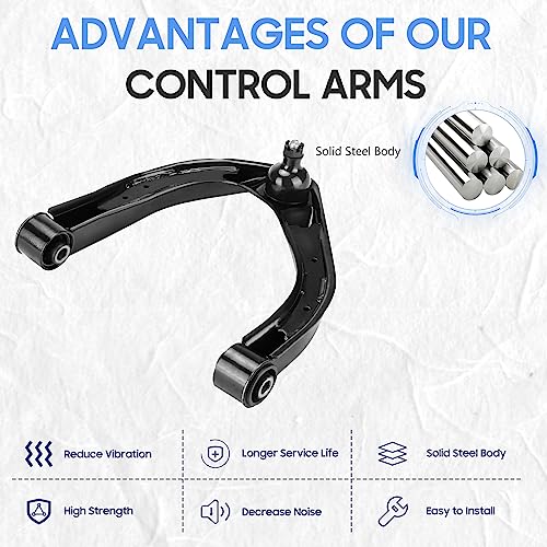 Front Upper Control Arms w/Ball Joints Suspension Kits for 2004-2013 Infiniti QX56, 2014-2019 Infiniti QX80, 2004 Pathfinder Armada, 2005-2019 Nissan Armada, 2004-2019 Nissan Titan (2PCs) - Image 4
