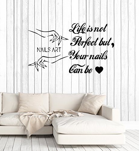 Nails Art Vinyl Wall Decal Nail Salon Quote Polish Manicure