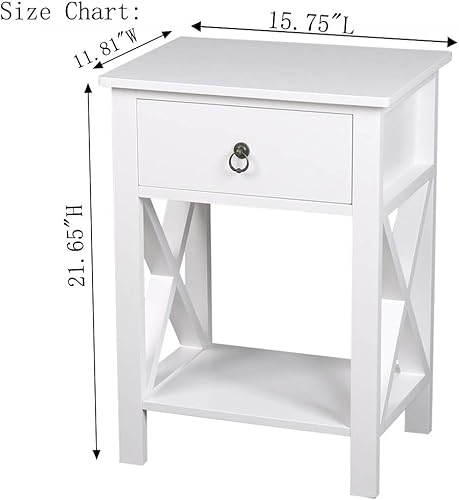 Miniatura 2 de Mesas de noche de mesa auxiliar de sofá de 2 niveles para muebles de salón dormitorio