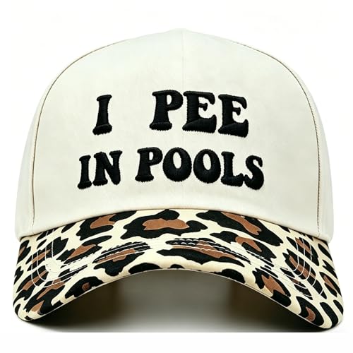 I Pee in Pools Funny Trucker Hats Vintage 2 Tone Snapback Hat for Women Adjustable Embroidery Fashion Hat