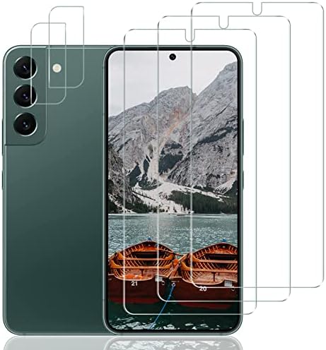 RIIMUHIR Screen Protector Samsung Galaxy S22, Tempered Glass [Bubble Free][Anti-Scratch][9H Hardness][Fingerprint Free][High Sensitivity] 3 Pack Screen protector + 2 Pack Camera Lens Protector