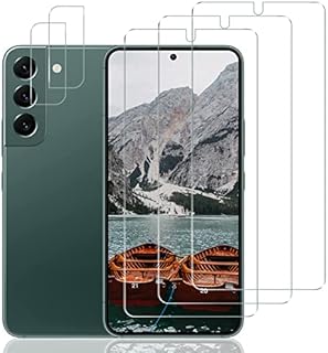 RIIMUHIR Screen Protector Samsung Galaxy S22, Tempered Glass [Bubble Free][Anti-Scratch][9H Hardness][Fingerprint Free][High Sensitivity] 3 Pack Screen protector + 2 Pack Camera Lens Protector