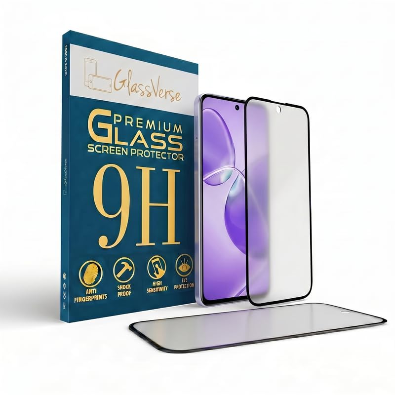 Image of GlassVerse D+ Matte Tempered Glass With 18H Hardness For Vivo X300 FE (PACK OF 1) with Free Installation Kit. Full screen Coverage - 6.31 inch