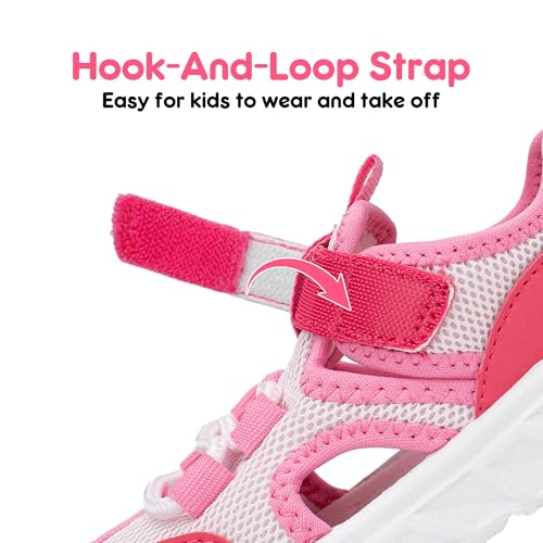 Image of YESKIS Toddler Boys Girls Sport Sandals Outdoor Athletic Hiking Running Tennis Barefoot Shoes Lightweight Closed Toe Adjustable Strap for Toddler and Little Kids