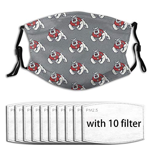 LasGo Face Cover Fashion Design Ma_sk Fresno State University Football Fans Balaclava Windproof Scarf with 10 Filter