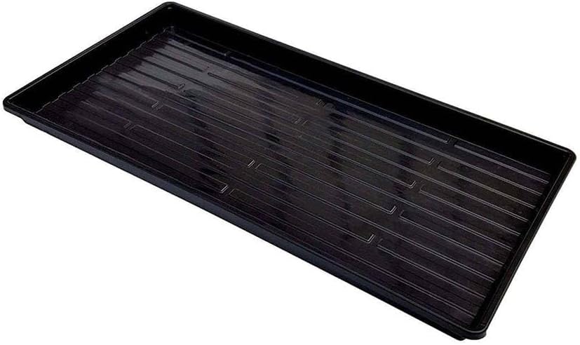 Park Seed Heavy Duty Indoor Starter Germination Tray Growing Kit for Microgreens, Herbs, and Flowers, Black, 1020 Shallow w/o Holes (2 Pack)