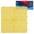 42 Pcs Yellow Garage Floor Mat Tile Interlocking Perforated Flooring Rubber Basement Auto Shop