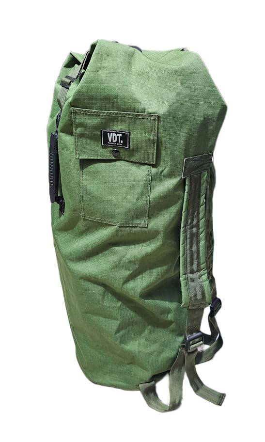Airplane Bag, Duffel Bag, Military Bag, Top Cargo Bag, Tactical Canvas Sack, Green, sencillo, Duffel Suitcase with 2 Straps2