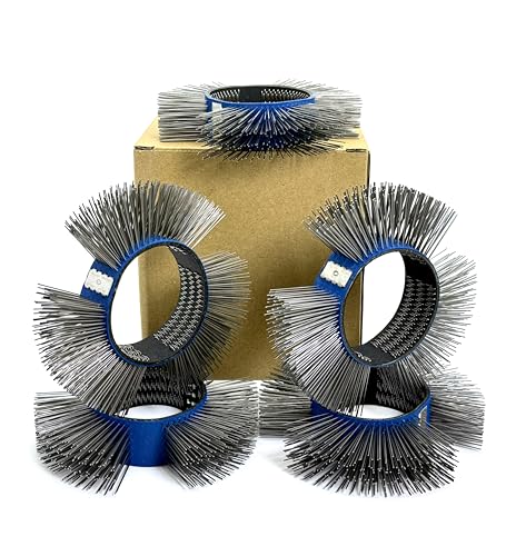 Image of 5PCS, Abrasive Wire Wheel Belt /Bristle Blasting Wheels for Surface Blaster | 0.5mm Carbon Spring Steel, Straight Type, 23mm Fine Wire Wheel, Metal Blaster Wheels
