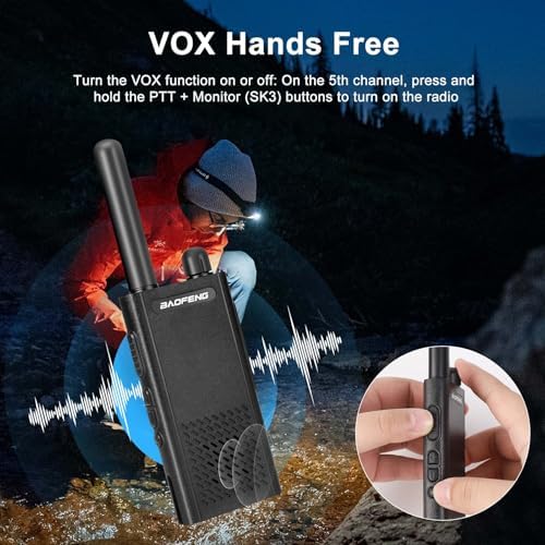 Baofeng T26 Walkie Talkies Long Range, Rechargeable Li-ion Battery 16 FRS Channel Two Way Radios with Earpieces for Adults, Handheld Mini Compact Walky Talky with Type-C Charging - 5
