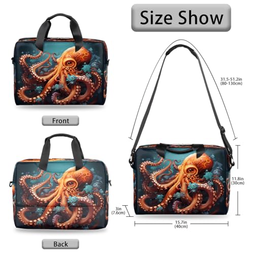 Maletín para laptop con diseño pulpo para laptops 13 a 16" miniatura 6