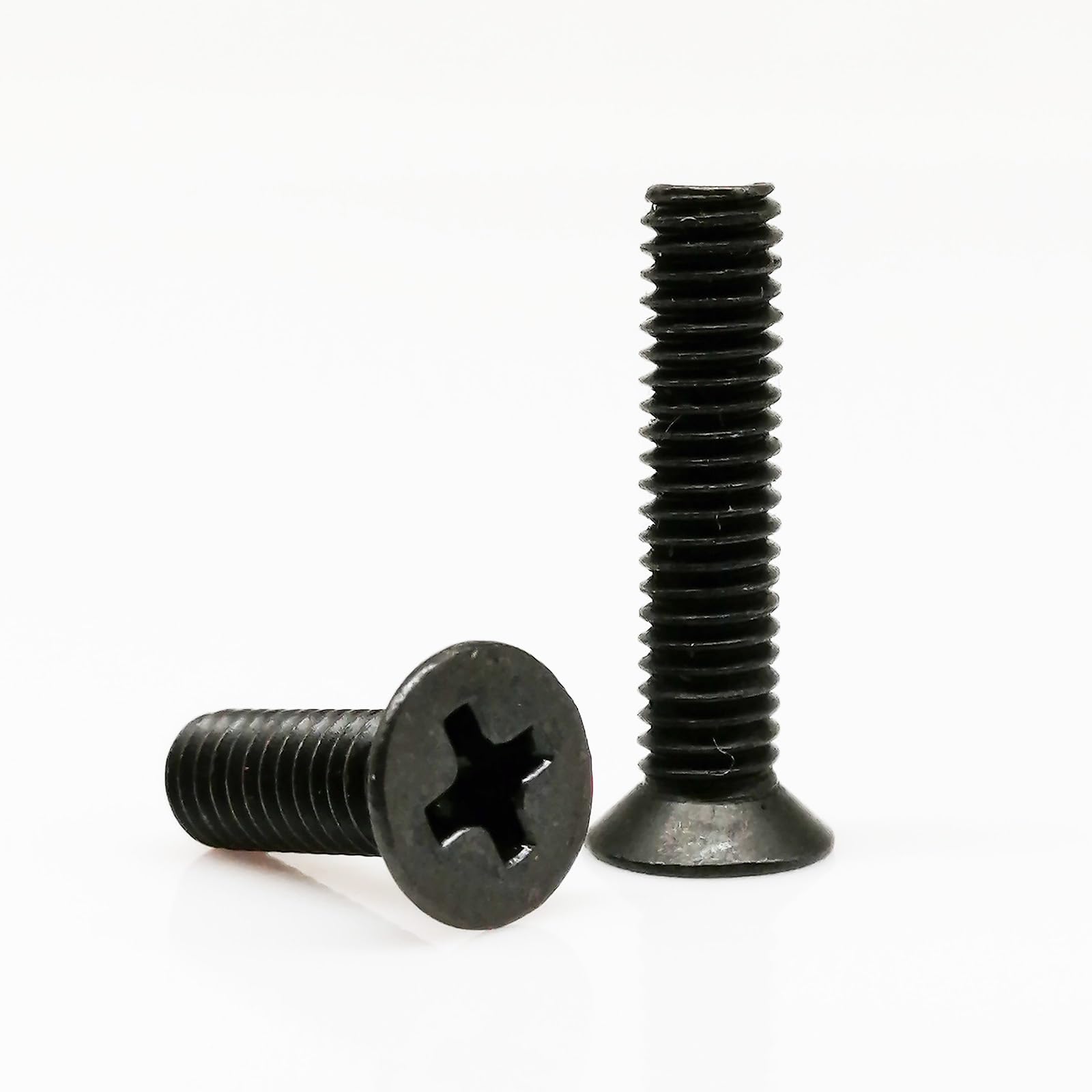 Tornillo autorroscante 50 piezas M2 M3 M4 GB819 Mini Pequeño Micro Negro Acero Cruz Phillips Plana Cabeza Avellanada Tornillo Cubierta (30 mm, M4)