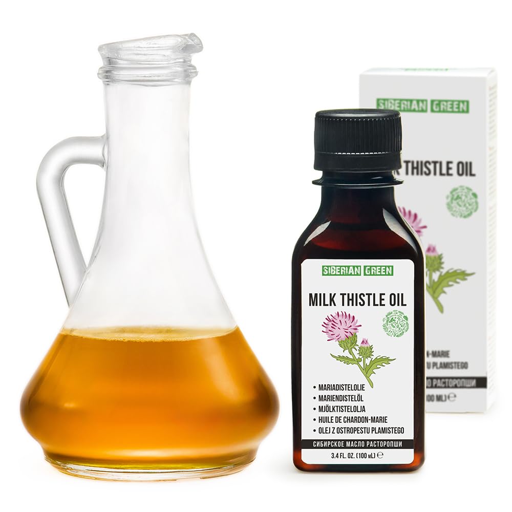 Siberian Milk Thistle Oil 100% Natural Cold Pressed Oil 100 ml Unrefined Raw Vegan