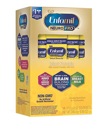 Enfamil NeuroPro Baby Formula Milk Powder, 14 Single Serve Packets (17.6 Gram Each)