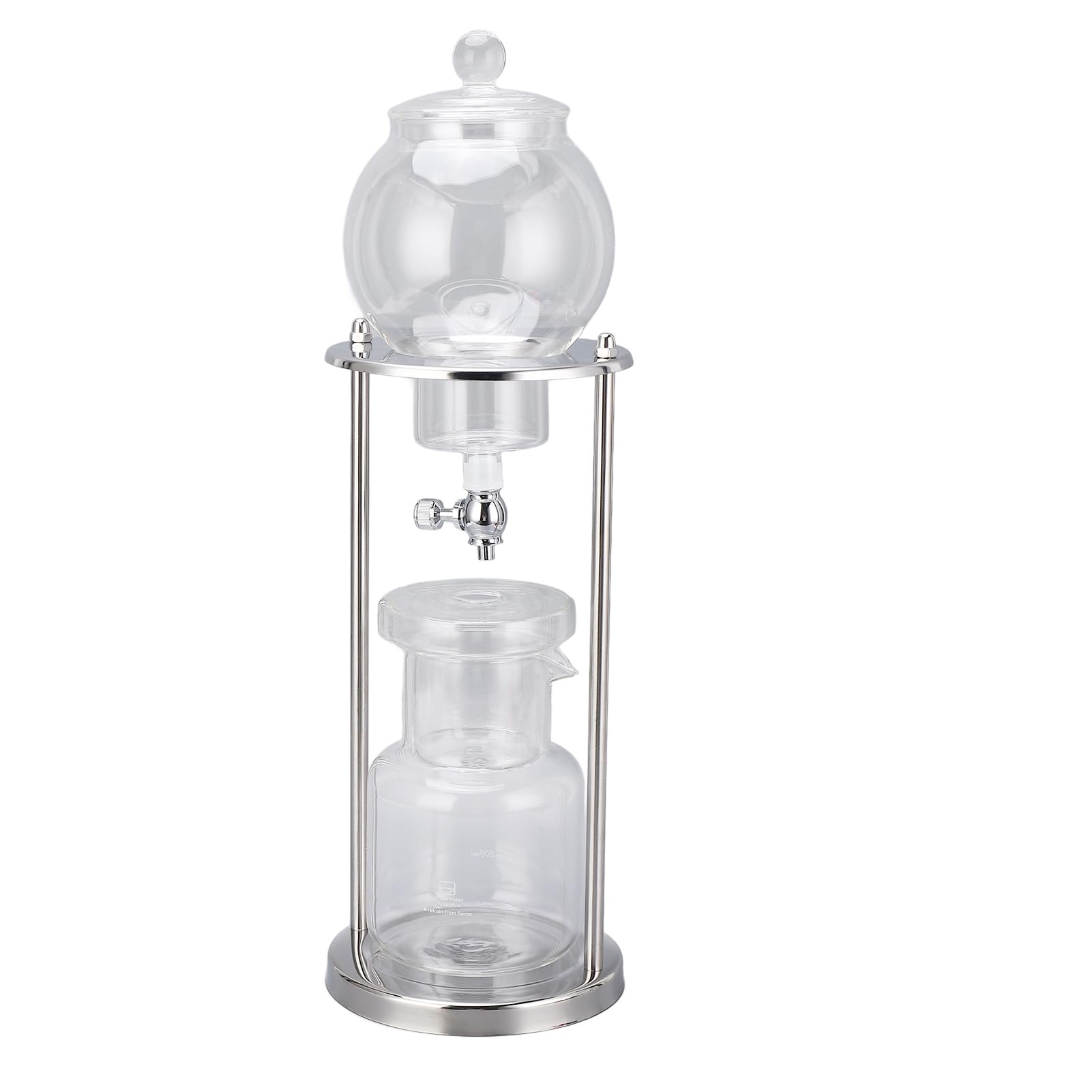 SIXRUN Cold Brew Drip Tower Macchina per caffè Ghiacciato in Acciaio Inossidabile in Vetro Trasparente da 600 Ml Fai-da-te per gli Appassionati di Bevande Fredde