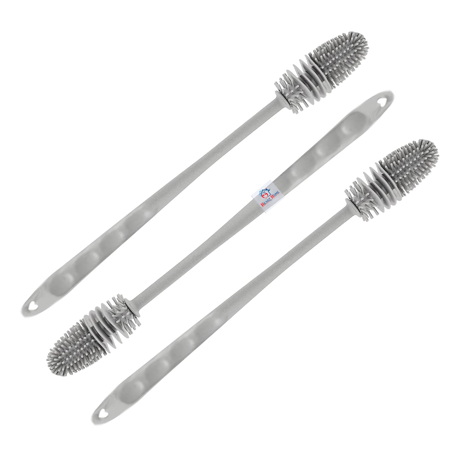 Heart Home Bottle Cleaning Brush|Silicone Water Bottle Cleaner|Brush with Long Handle|Reusable Cleaning Brush|Bottle Brush Cleaner Set|Pack of 3 (Gray) (B0BW8WG2B6) Amazon Price History, Amazon Price Tracker