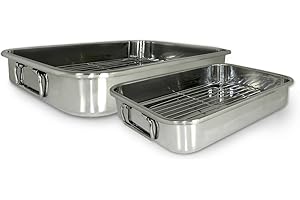 Cook Pro 4-Piece All-in-1 Lasagna and Stainless Roasting Pan