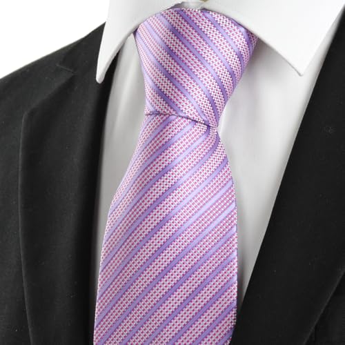 KissTies Mens Necktie Classic Striped Tie For Men In Gift Box