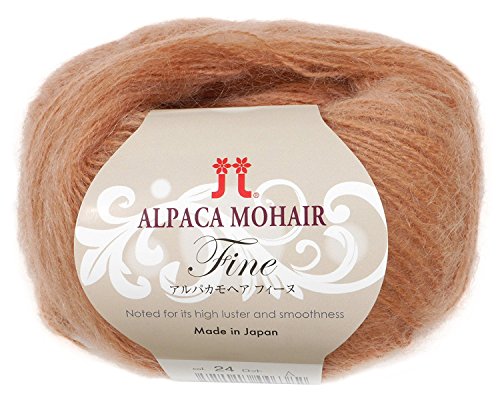 ハマナカ アルパカモヘアフィーヌ 毛糸 並太 Col.24 ピンク 系 25g 約110m 2148