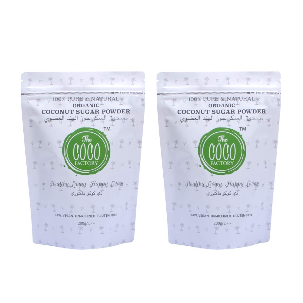 The Coco Factory Organic Coconut Sugar 400g (Pack of 2)
