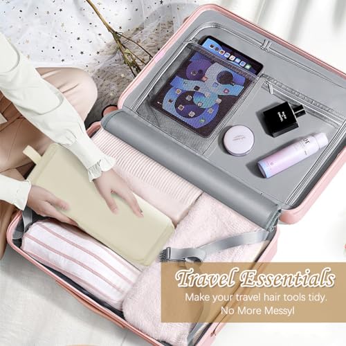 Hair Tools Travel Bag with Heat Resistant Mat for Airwrap Shark Flex Supersonic Hair Dryer Double-Layer Travel Storage Bag for Revlon Hair Dryer Brush Straightener Curling Iron Hair Accessories Tools - Thumbnail 7