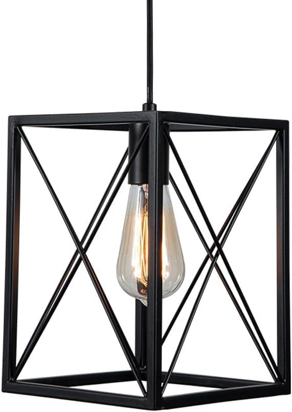 Lanterne carrée industrielle pour éclairage de salon chaleureux