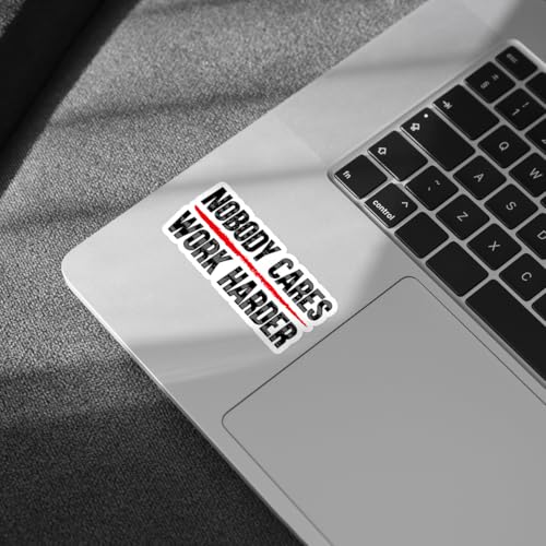 Image of 3 Pcs Nobody Cares Work Harder Sticker, Workout Gym Motivational Adulting is Hard Stickers, Truck Sticker, Sarcastic Work Stickers - Vinyl Stickers for Water Bottles Laptop Phone Car (Normal, 2 inch)