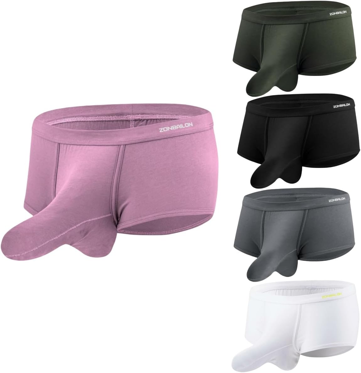 Men's Bulge Enhancing Underwear Dual Pouch Boxer Briefs Soft & Breathable Trunk Underwear for Men