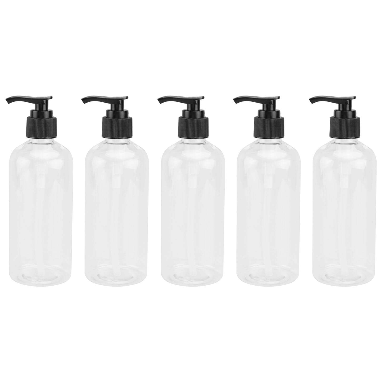 Yarnow 5pcs Refillable Empty Pump Bottles Soap Dispenser Bottles for Kitchen Bath Liquid Soap Shampoo Lotions Hand Dispensers 300ml