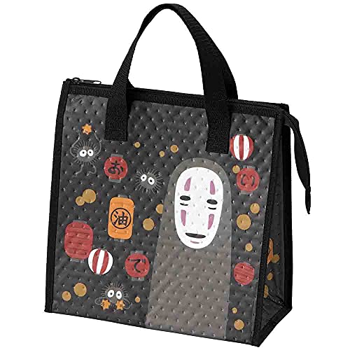 SKATER FBC1-A Spirited Away Thermal Insulated Lunch Bag with Zip Closure - No-face,Black
