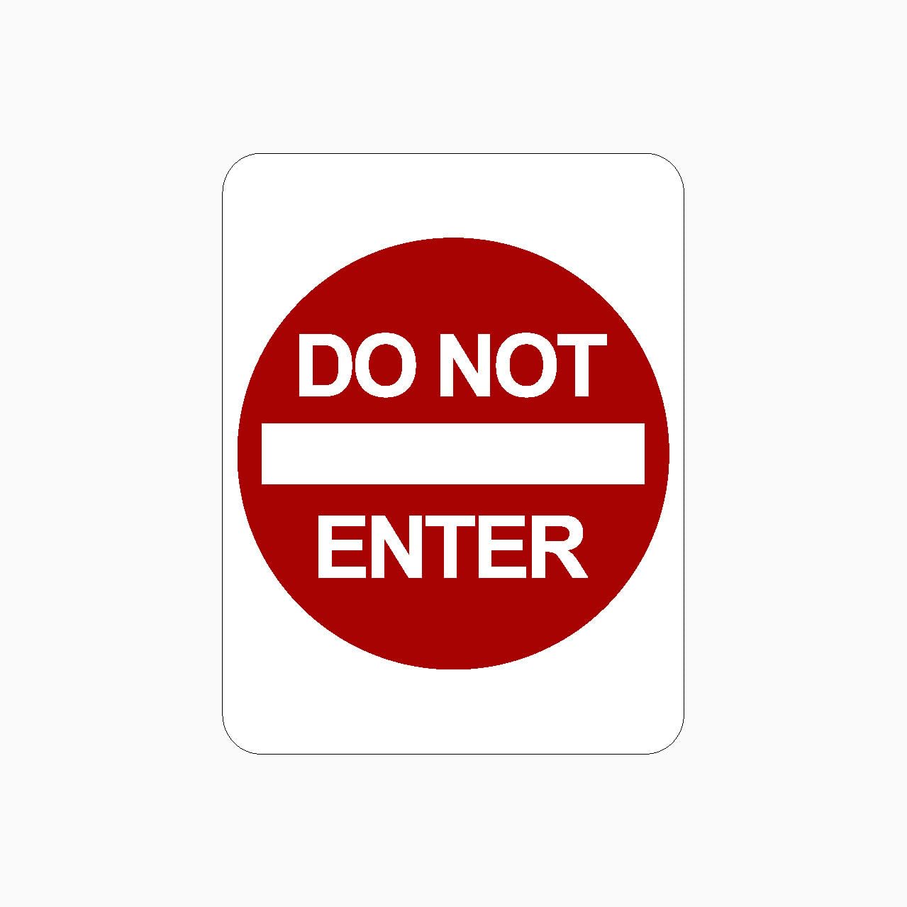 DO NOT ENTER Sign Workplace Metal Tin Sign 8 x 12 inch for Industrial & Commercial Series
