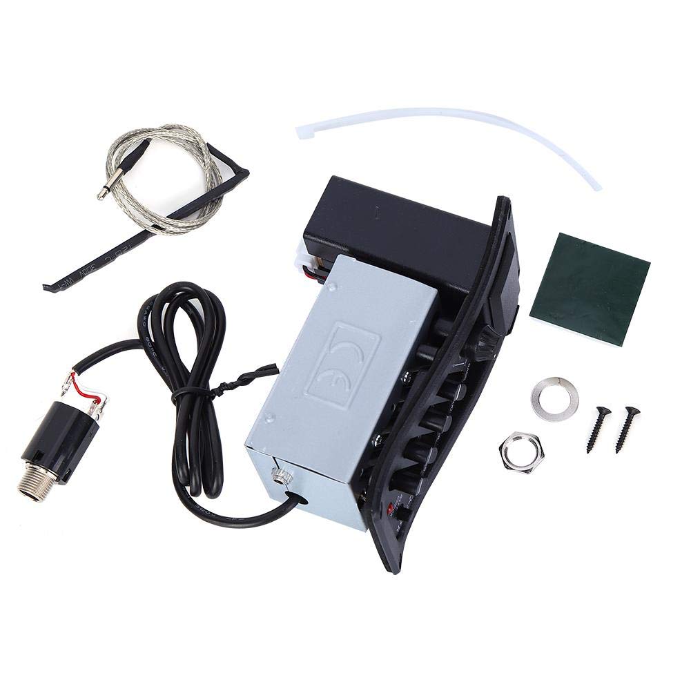 4 bandes de micro guitare EQ-7545R, prise en de l'égaliseur de préampli guitare BASS, MIDD, TREB, PRES et adapté aux guitares classiques, acoustiques et folk. Eq-7545R