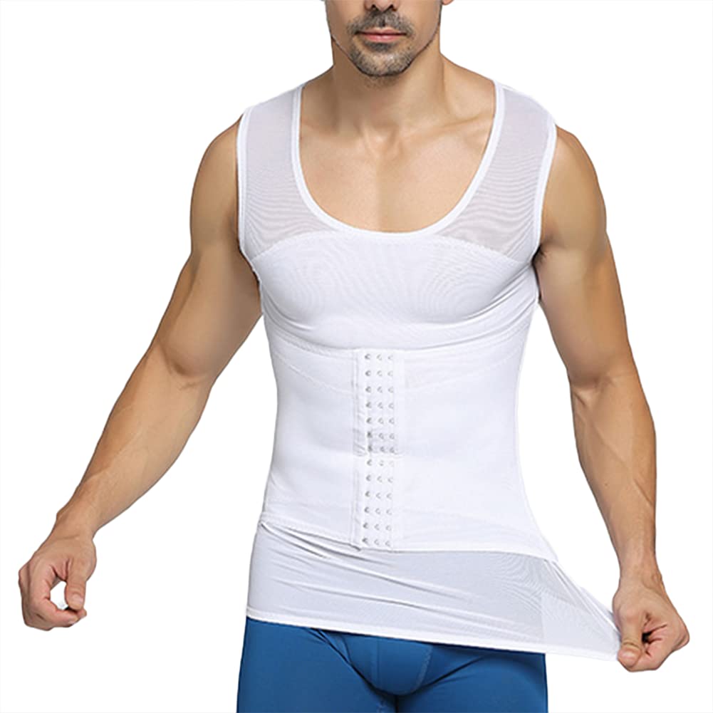 Gynecomastia compresión Camisa Chaleco para Ocultar Hombre Abdomen Cinturón De Vientre Bajar De Peso