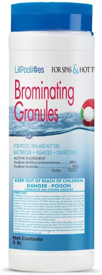 Gránulos de bromación para jacuzzis y spas - Concentrado de bromación de disolución rápida, desinfectante de spa de bajo olor, restaura la claridad,