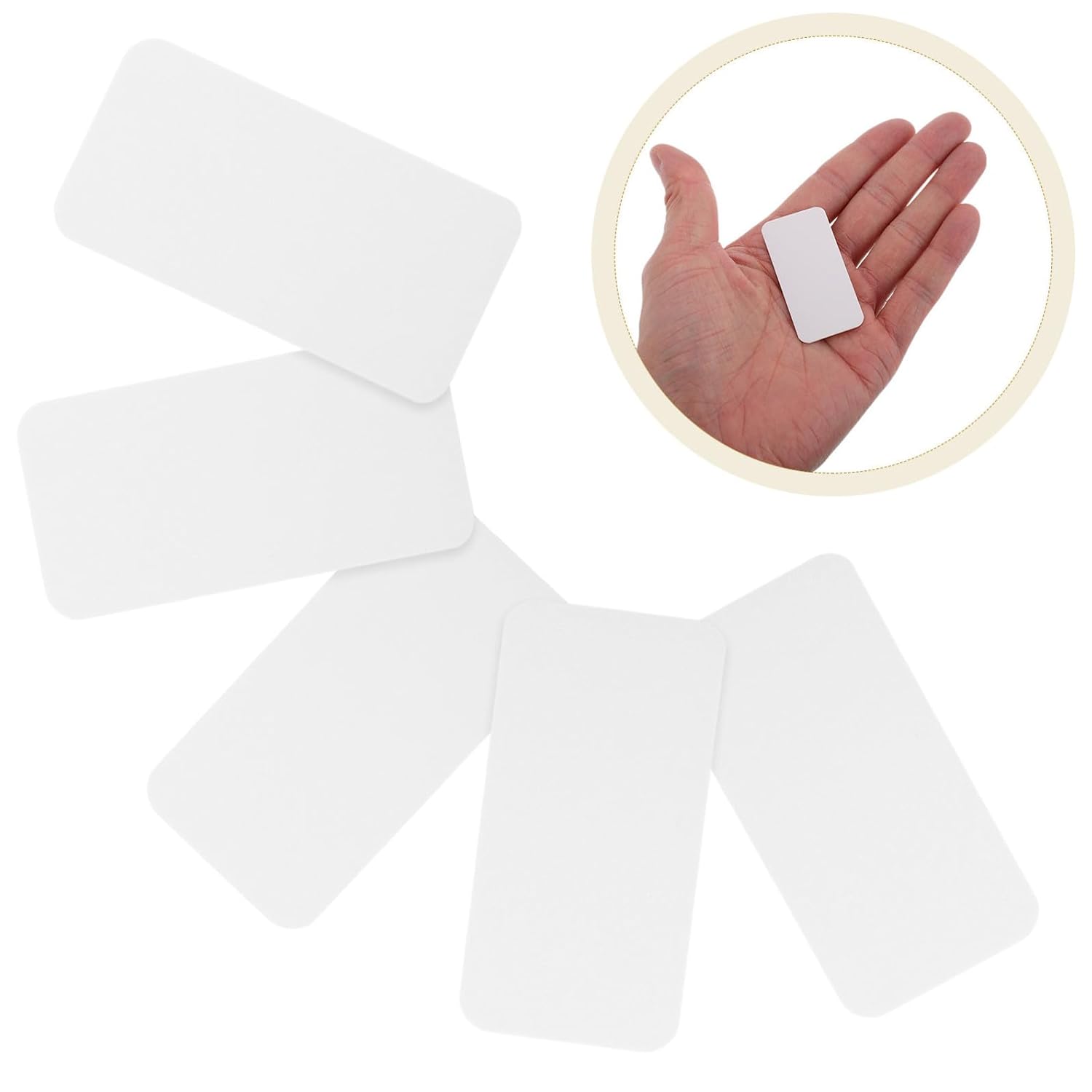Alasum 50x25mm Insect Specimen Preservation Paper Pads with Rounded Corners, 100pcs Bug Display Boards for Entomology Research, Insect Identification, and Dried Flower Pressing