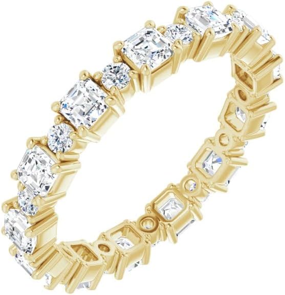 1-5 Ct Moissanite Engagement Ring 10k 14k 18k Gold & 925 Sterling Silver Eternity Moissanite Ring Christmas Gift For Women