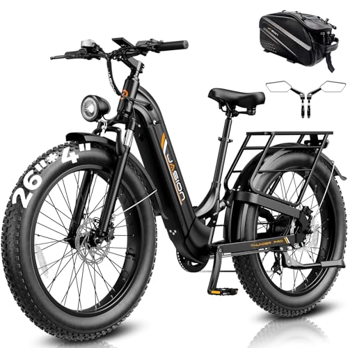 Image of Jasion Thunder PRO /ST Electric Bike,2000W Peak Ebikes for Adults,26''Fat Tire Best Ebike for Men,90 Miles with 1040Wh Battery,35 MPH Max Speed Bicycles,500 lbs Capacity,Certified By UL2849