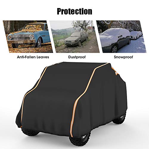 Utv Cover Kemimoto Heavy Duty Cover Compatible With Polaris Rzr, Can-Am Maverick, Kawasaki Teryx4, Cfmoto, Yamaha 2-3 Seater Side By Side Cover With Reflective Strip All Weather Protection Cover #TOP1