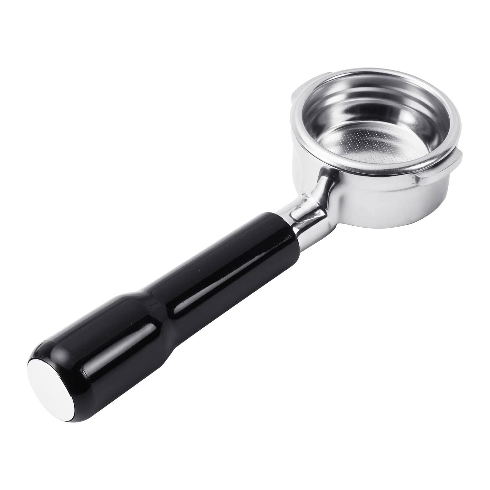 Portafiltro de 58 mm E61 para cafetera con doble oreja, sin fondo, con mango de madera, accesorio de repuesto, mango de café