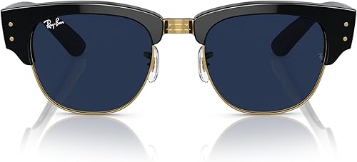 Miniatura 9 de Ray-Ban Gafas de sol unisex negras sobre marco dorado, lentes transparentesazules, 2.087in