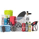 Chemical Guys HOL169 16-Piece Arsenal Builder Car Wash Kit, Foam Cannon, Bucket, (6) 16 oz Car Cleaning Chemicals (Works w/Pressure Washer) + EQP402 Snubby Pressure Washer Gun, Foam Cannon Attachment
