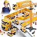 Esteopt Autotransporter Spielzeug Kinder Baufahrzeuge Kinder groß LKW Fahrzeug Spielzeug mit Kran Spielzeug Bulldozer Dampfwalze Gabelstapler für 3-8 Jahre Jungen Ort mit günstig Kaufen-Esteopt Autotransporter Spielzeug Kinder Baufahrzeuge Kinder groß LKW Fahrzeug Spielzeug mit Kran Spielzeug Bulldozer Dampfwalze Gabelstapler für 3-8 Jahre Jungen