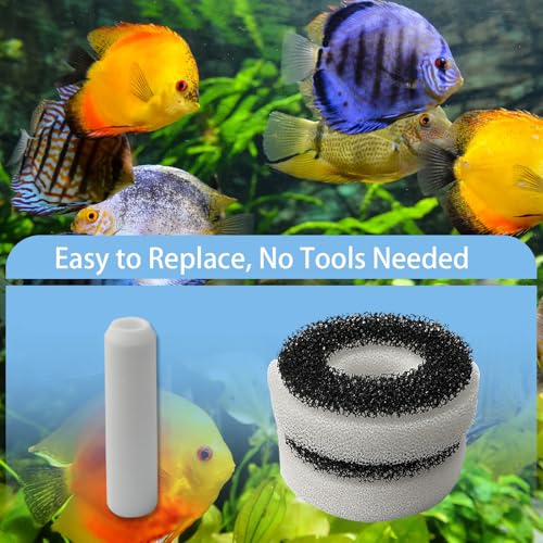 Image of Compatible Replacement Set for Biorb Filter - Carbon Rings, Foam, Air Stone & Cleaner Pad (6 Foam Pieces, 3 air Stones, 1 pad)