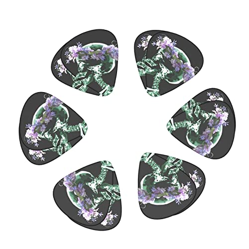 Lot de 12 médiators pour guitare électrique, basse acoustique, motif tête de mort, couronne et fleurs, cadeau avec boîte - Les Beatles, Paul McCartney, John Lennon, RIngo Starr, George Harrison Lot de 12 médiators pour guitare électrique, basse acoustique, motif tête de mort, couronne et fleurs, cadeau avec boîte – Image 3