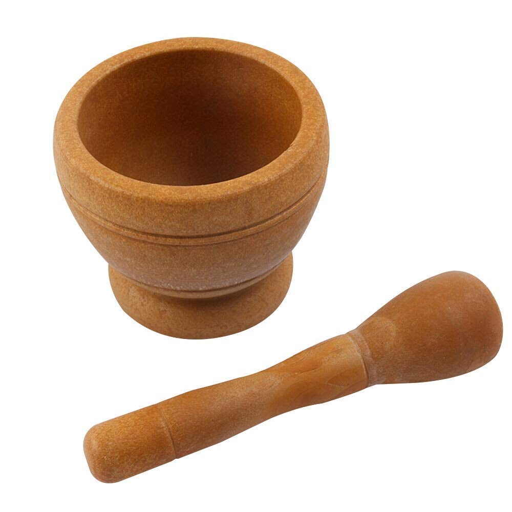 Mortar Pestle Set Restaurant Spices Kitchen Tool Plastic Spice Crusher Garlic Grinder Mortar Pestle Practical Cooking Pepper Teas Bowl