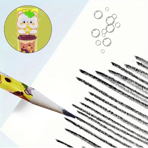 Image of PLUSPOINT 24 Pcs Pencils Cute Cartoon for Kids Triangular Ultra Dark Smooth Writing and Break resistant Cartoon Themed with Eraser | School Supplies for kids | Birthday Gift Pencils Set