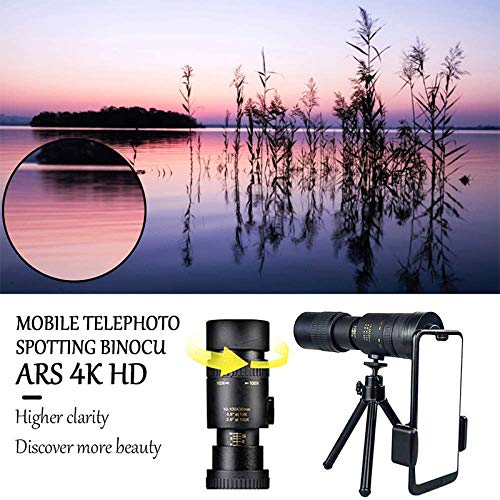 Fdrirect Telescópio monocular, telescópio monocular super telefoto zoom 10-30 30mm, com suporte para