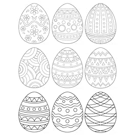 54 Pcs Easter Eggs Cutouts...