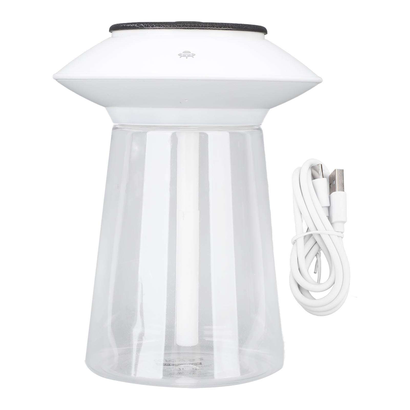 Diffusore umidificatore a forma di fungo, capacità 760 ml, ricaricabile, decorazione domestica, diffusore di oli essenziali (bianco)
