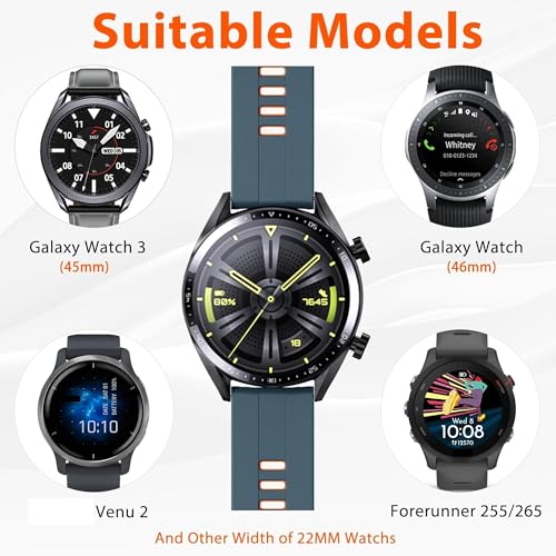 Correa transpirable de 22mm compatible con reloj Vivoactive 4 2